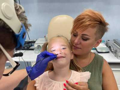 Zdjęcie dziewczynki badanej endoskopem