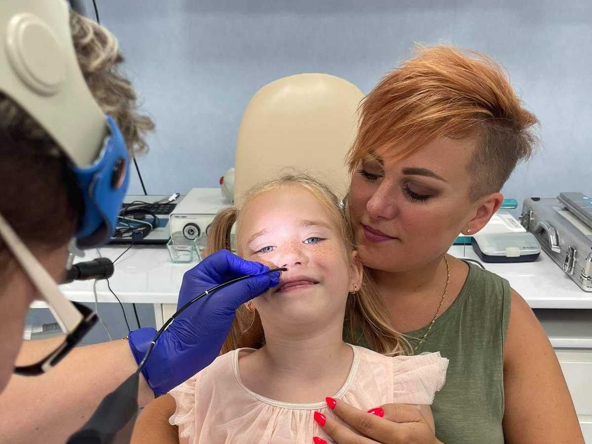 Zdjęcie dziewczynki badanej endoskopem